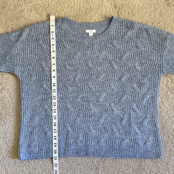 NWT J. Jill Heathered Blue Knit Sweater 3/4 Sleeve Women’s Size Small - Picture 6 of 7